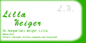 lilla weiger business card